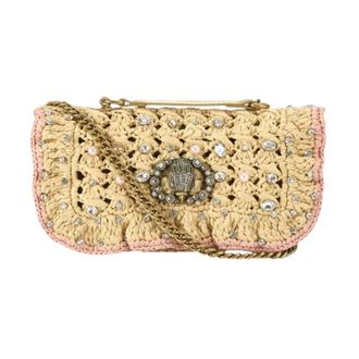 Kurt Geiger Cross Body Bags, female, Beige, Size: ONE SIZE Woven Raffia Crossbody Bag