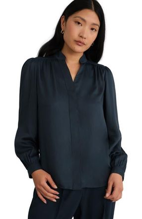 Hobbs London Gwen Blouse in Slate Blue at Nordstrom, Size 12