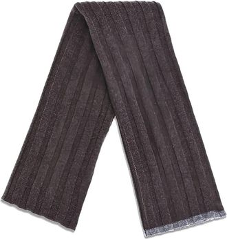 Brunello Cucinelli Sciarpa a coste in cashmere - Marrone