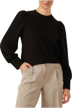 Object Object, Dames, Sweatshirts & Hoodies, Zwart, Maat: XS Viscose