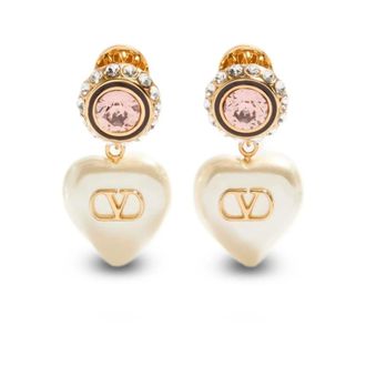 Valentino Garavani Earrings, female, Yellow, Size: ONE SIZE VLogo Stud Earrings