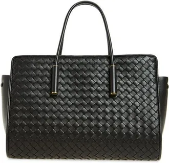 Bottega Veneta Small Barbara Intrecciato Leather Tote in 2094 Espresso-Brass V at Nordstrom