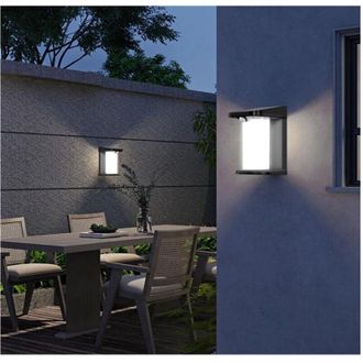 Trade Shop Trade Shop Traesio - Trade Shop - Applique Parete Led Luce 3000k 6500k Pannello Solare Moviment Yh0619-pir