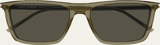 Saint Laurent Mens SL 668 Acetate Rectangle Sunglasses