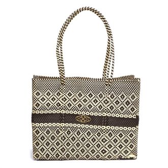 Lola's Bag Womens Travel Handmade Aztec Tote Bag With Clutch In Brown/beige