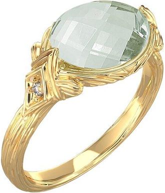 I.Reiss Company 14K 2.50 Ct. Tw. Diamond & Green Amethyst Cocktail Ring