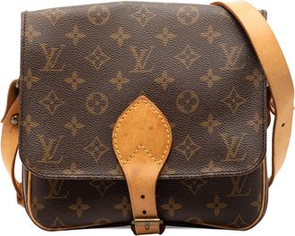 Louis Vuitton Pre-owned Womens Monogram Cartouchiere Mm - Brown Textile - One Size