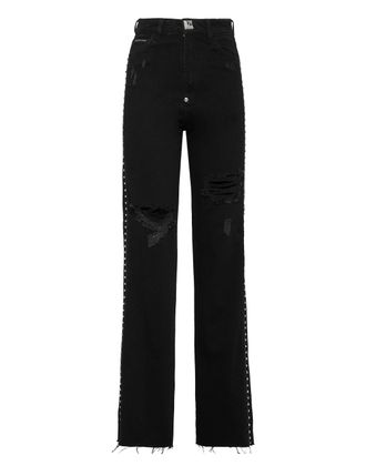 Philipp Plein Denim Palace Fit Crystal Cable