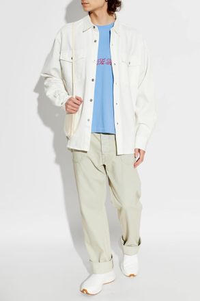 J.W.Anderson Crew Neck T-shirt, Mens, Blue