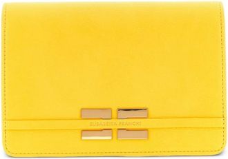 Elisabetta Franchi Accessoires, Dames, Geel, ONE Size, Leer, Portemonnee met kettingband