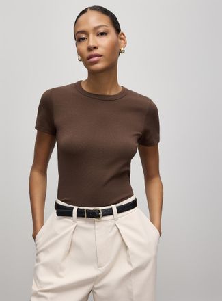 Contemporaine Womens Crew-neck fitted T-shirt