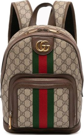 Gucci Pre-owned Backpacks, female, Brown, Size: ONE SIZE Pre-owned Printed Backpack