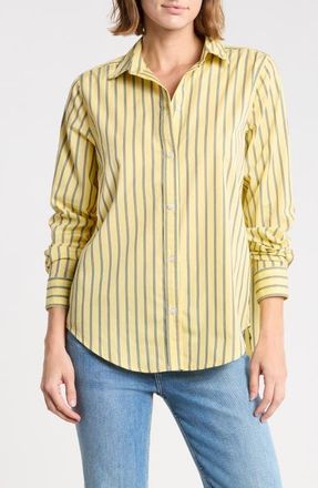 Beach Lunch Lounge Belly Cotton Shirt in Lemon Glow at Nordstrom, Size X-Small