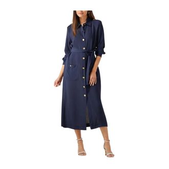 Access Fashion Access Fashion, Dames, Jurken, Blauw, Maat: S Poliester