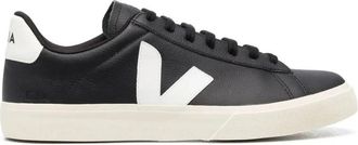 Veja Campo Leather Sneaker - Heren - Sneakers - Zwart - 45 EU - Leer - Schoenen