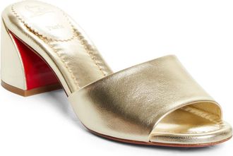 Christian Louboutin Jane Slide Sandal in Platine/Platine at Nordstrom, Size 10.5Us