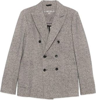 Circolo 1901 Double-Breasted Herringbone Jacket With Tailored Fit