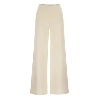 Max Mara Dames, Broeken, Beige, Maat: S Viscose