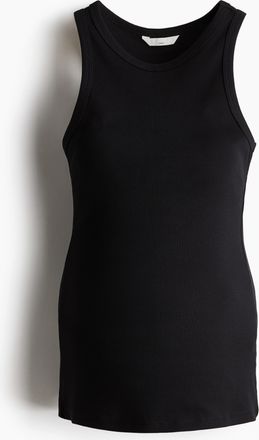H&M MAMA Geripptes Tanktop - Schwarz
