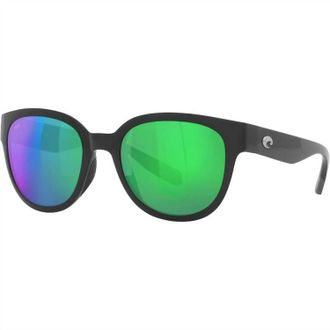 Costa Mens Salina Sunglasses In Black/polarized Green Mirrored 580P
