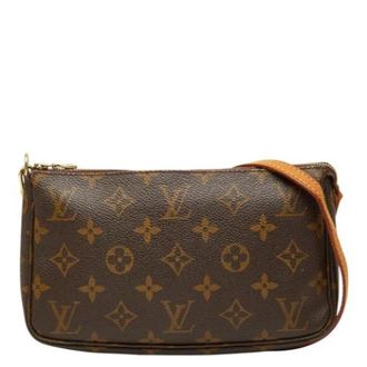 Louis Vuitton Pre-owned Cross Body Bags, female, Brown, Size: ONE SIZE Pre-owned Pochette Shoulder Bag