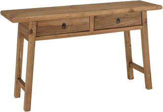 Macabane Consola de 2 cajones de pino regenerado