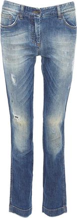 Dolce & Gabbana Logo Plate Denim Jean, Size It 40 (Authentic Pre-Loved)