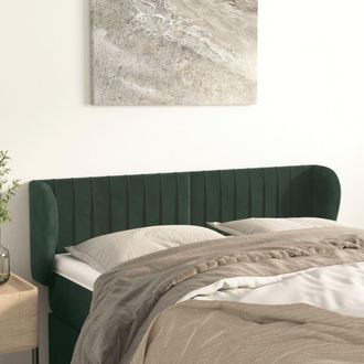 vidaXL Cabecero De Terciopelo Verde Oscuro 147x23x78/88 Cm Vidaxl