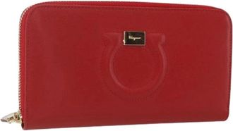 Ferragamo Pre-owned Wallets, female, Red, Size: ONE SIZE Pre-owned Leather Wallet