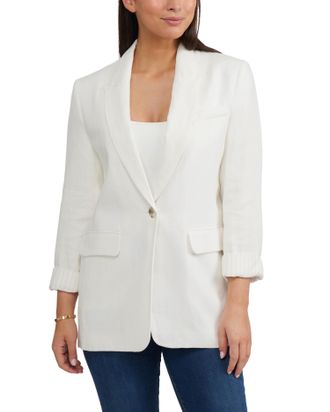 Ellen Tracy Womens Blazer with Contrast Lining
