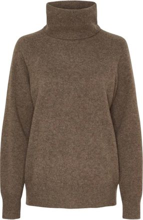 BTF-CPH Btfcph - Alma Yak Turtleneck - Dames - Truien - Bruin - Maat: S Wol