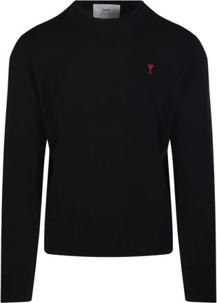 Ami ADC Ronde Hals Trui Merino - Heren - Ronde hals truien - Zwart - L - Wol - Truien & Vesten