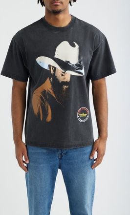 Bravado Oversize Post Malone F-1 Trillion Graphic T-Shirt in Washed Black at Nordstrom, Size Xx-Large