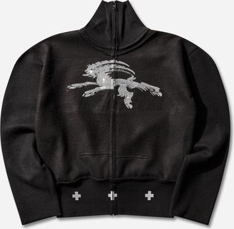 Prototypes Women s Inside Out Zip Up Fleece Sweatshirt Black