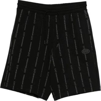 Emporio Armani Shorts met all-over logotape - Heren - Korte Broeken - Zwart - S - Korte Broeken