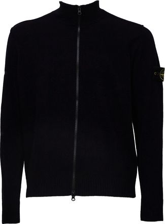 Stone Island High Collar Ribbed Cardigan