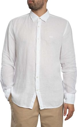 HUGO BOSS Elegant Regular Overhemd, Wit