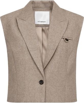 Co'Couture Dames, Jassen, Bruin, Maat: M Wol