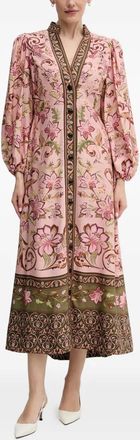 Barbour x FARM Abito lungo a fiori Rio Alice - Rosa