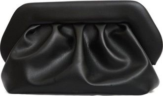 Themoirè Clutch Vegan Leather Nera