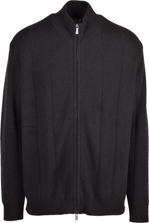 Eleventy Pullover met rits - Heren - Vesten - Bruin - 2XL - Wol - Truien & Vesten