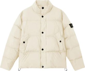 Stone Island Jassen, Heren, Wit, L, Gewatteerde jas
