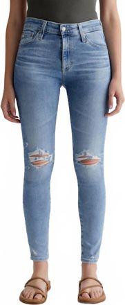 AG - Adriano Goldschmied Farrah Skinny Ankle Jeans In 20 Years Undertow Destructed