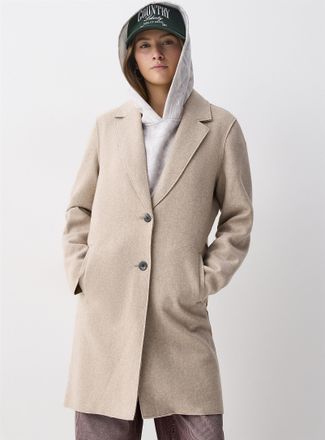 Only Womens Carrie felted overcoat