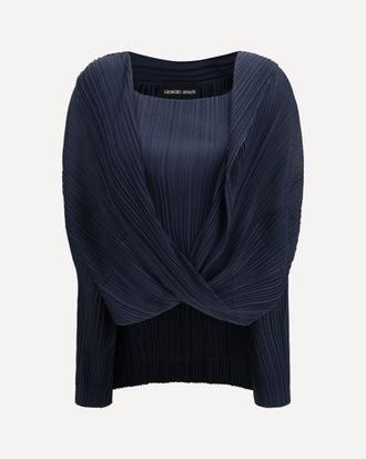 Giorgio Armani Semi-sheer pleated Blouse Female 46