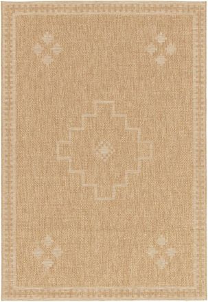 AFK Living Alfombra aspecto yute interior-exterior beige 120 x 170 cm