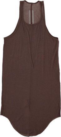 Rick Owens Basic Rib Scoop Neck Viscose-Blend Tank Top