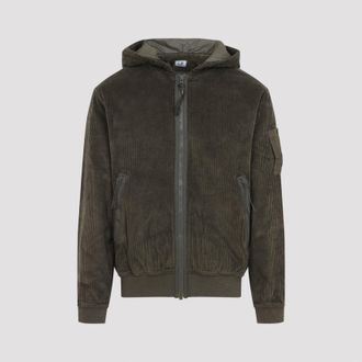 C.P. Company Felpa con zip intera in velluto a coste Cp Company
