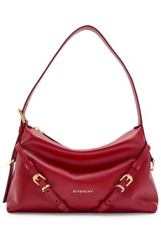 Givenchy Voyou Mini Leather Shoulder bag - Dark Red - One Size