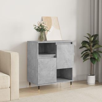 vidaXL Vidaxl - Aparador De Madera Contrachapada Gris Hormig&oacute;n 60x35x70 Cm